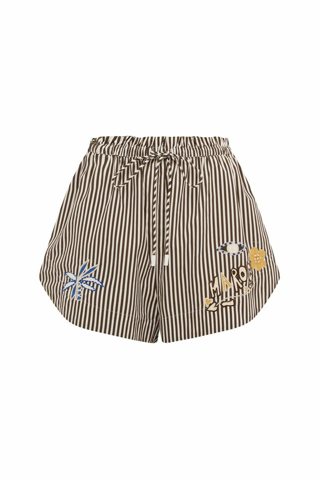 Alemais Sirocco Embroidered Shirt & Shorts - 8 / Blue - Outfit Sets