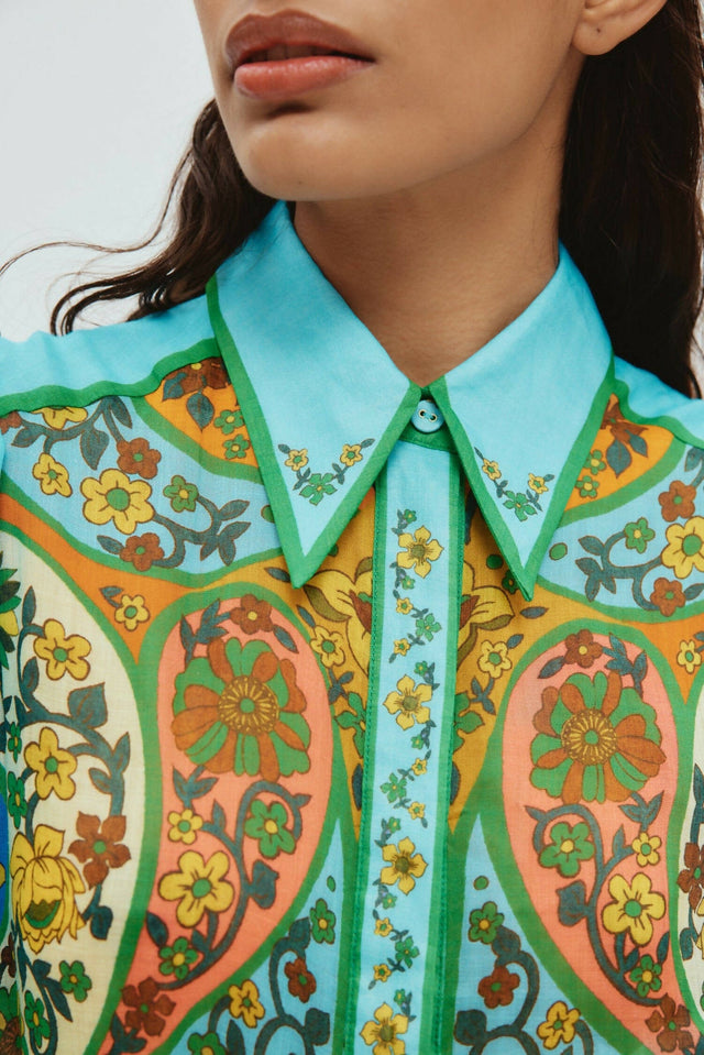 Alemais Sofie Shirt Dress In Multi Size 12 - 12 / Multi - Dresses