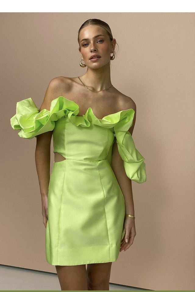 ALEMAIS - Alemais Suzi Off Shoulder Mini Dress