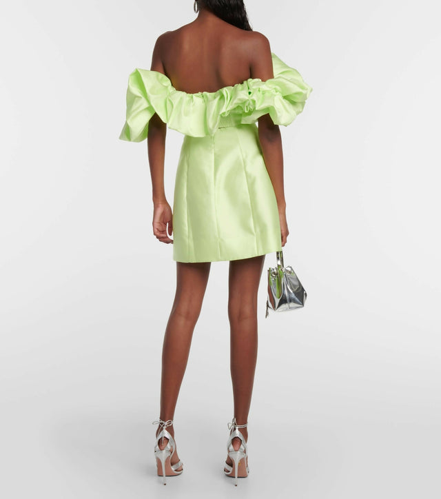 Alemais Suzi off Shoulder Mini Dress Size 8 & 10 - 10 / Green - Dresses