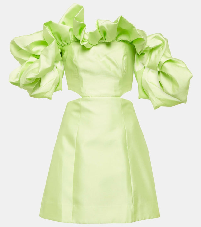 Alemais Suzi off Shoulder Mini Dress Size 8 & 10 - 10 / Green - Dresses