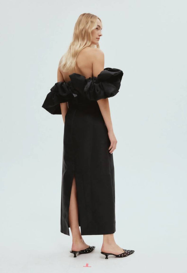 Alemais Suzy Black off shoulder Midi dress - 10 / Black - Dresses