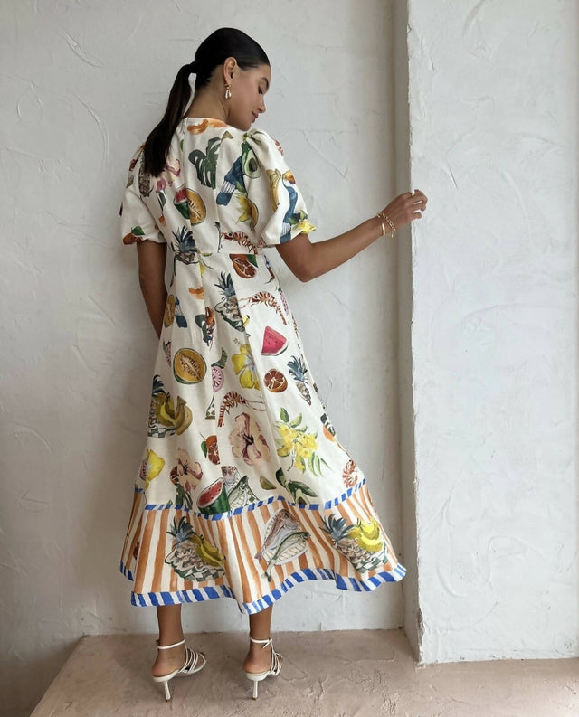 Alemais Theo Midi Dress Size 10 - 10 / Print - Dresses