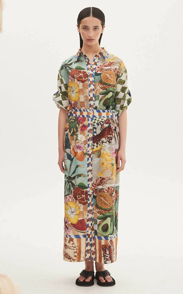 ALEMAIS - Alemais Theo Shirt and Column Skirt Set