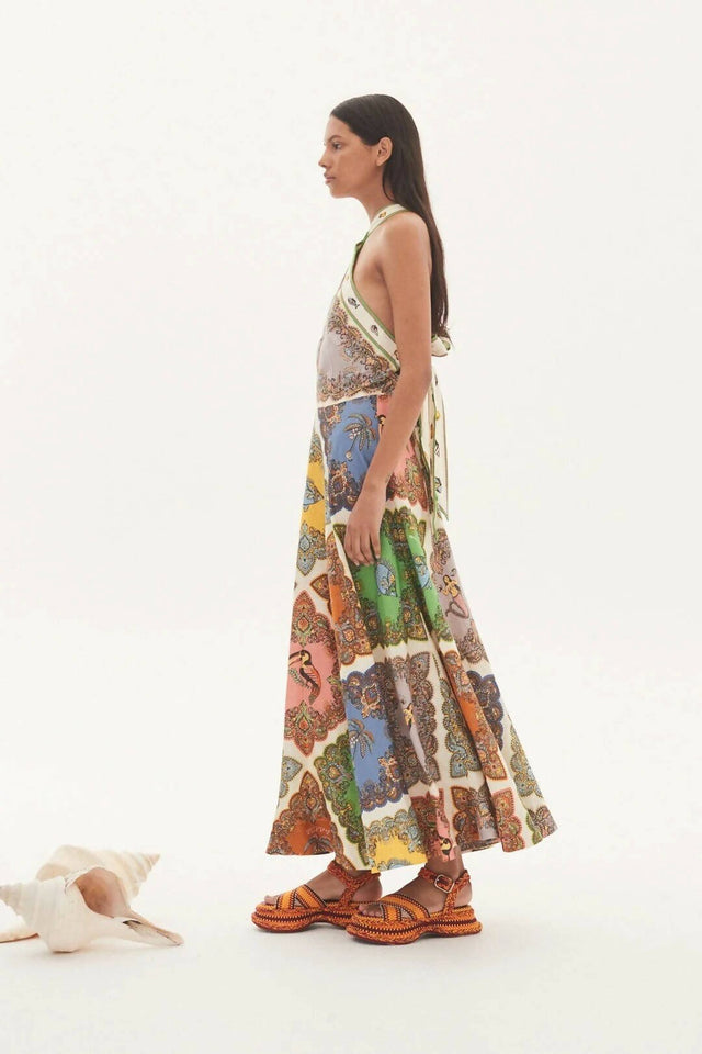 ALEMAIS - Alemais Trippy Troppo Halter Midi Dress
