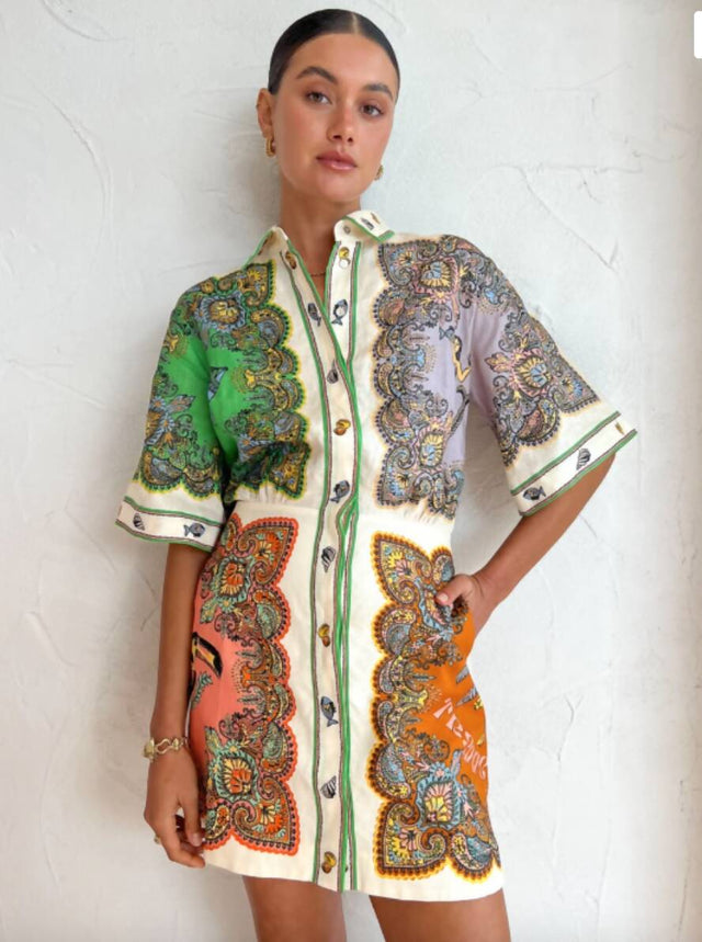 Alemais Trippy Troppo Mini dress / Size 8 - 8 / Multi - Dresses