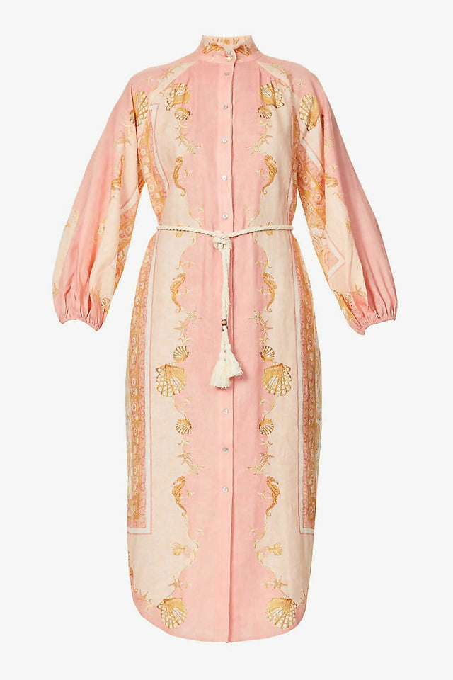 Alemais Ursula Shirtdress Pink Multi Size AU 14 - 14 / Pink - Dresses
