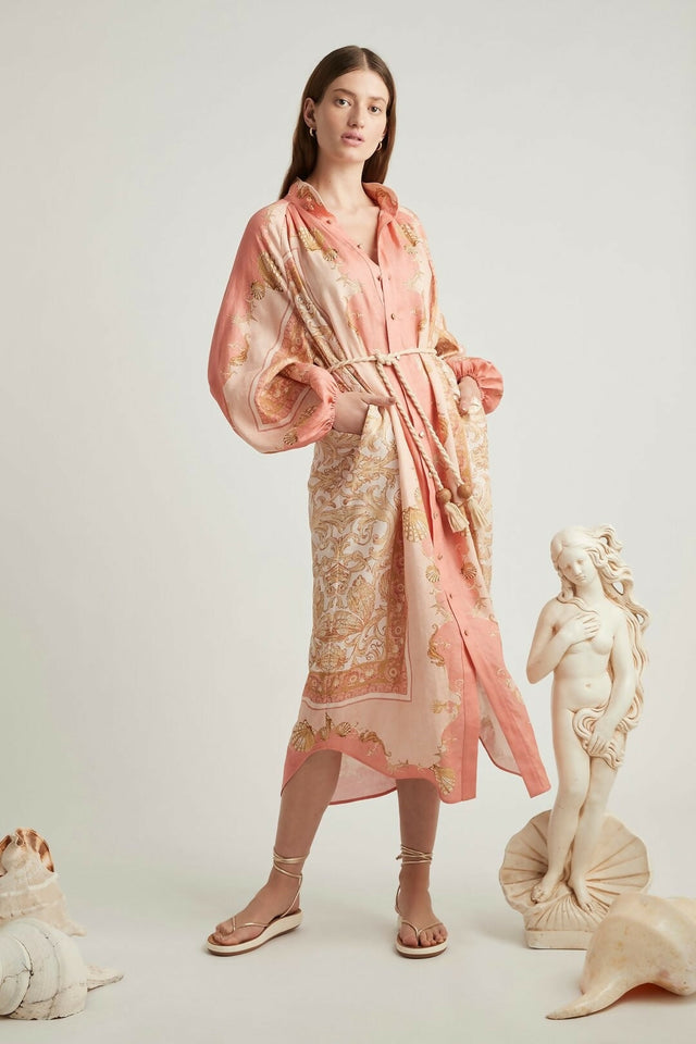 Alemais Ursula Shirtdress Pink Multi Size AU 14 - 14 / Pink - Dresses
