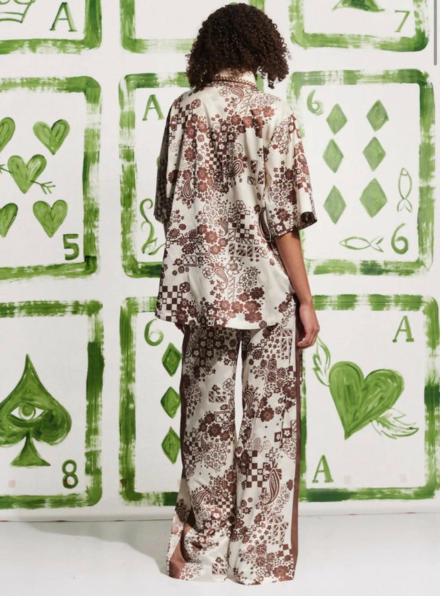 Alemais Vinnie Shirt and Pants Set Print Size AU 16 - 16 / Brown - Outfit Sets