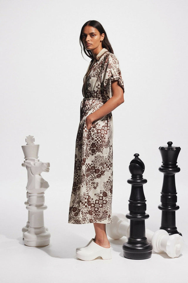 Alemais Vinnie Shirtdress - 10 / Brown - Dresses