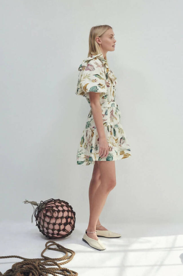 Alemais Wanda Frill Mini Dress - 12 / Multi - Dresses