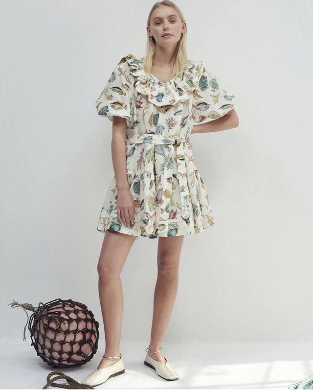 Alemais Wanda Frill Mini Dress - 12 / Multi - Dresses