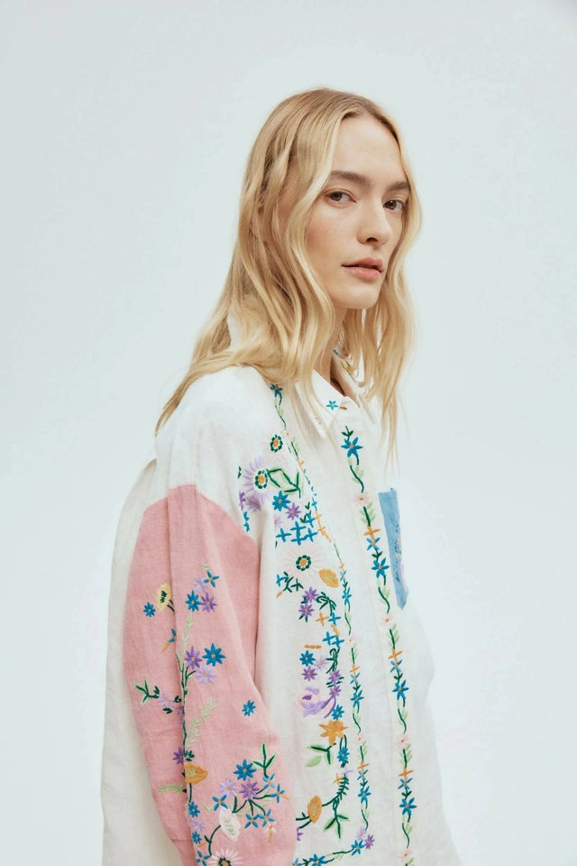 Alemais Willa Embroidered Shirt and Short Set - Outfit Sets