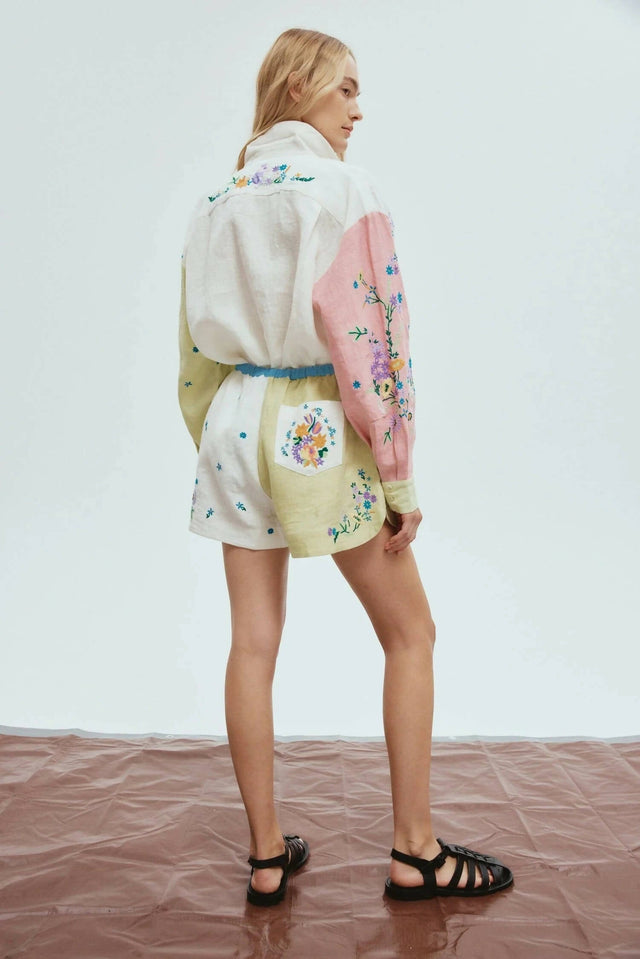 Alemais Willa Embroidered Shirt and Short Set - Outfit Sets