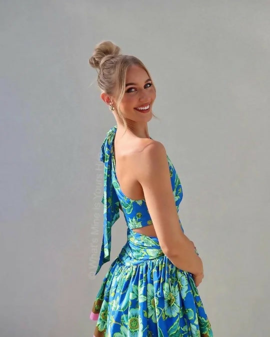 Alemais Winnie One Shoulder Mini Dress - 8 / Multi - Dresses