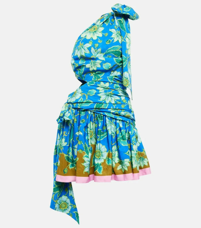 Alemais Winnie One Shouldered Mini Dress - 10 / Floral - Dresses