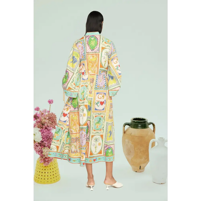 Alemais X Go-To Holiday Collab Shirtdress Yellow Size 12 - 12 / Multi - Dresses