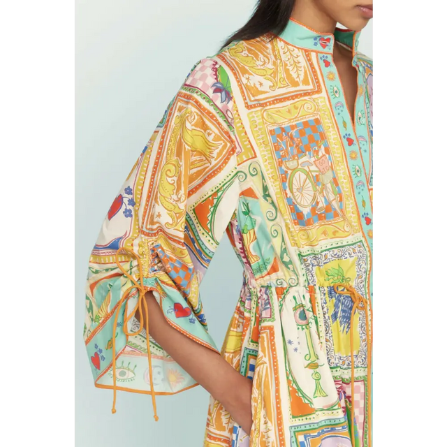Alemais X Go-To Holiday Collab Shirtdress Yellow Size 12 - 12 / Multi - Dresses