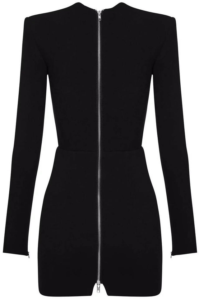 Alex Perry Benison - Stretch Crepe Portrait Mini Dress - 10 - Dresses