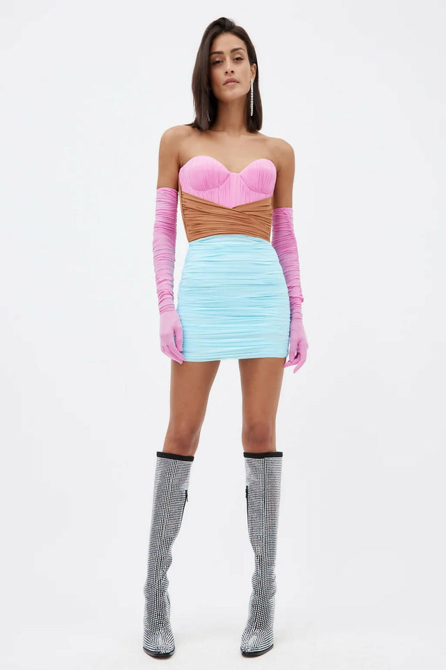 Alex Perry Stone Multi Mini Dress - 8 / Multi - Dresses