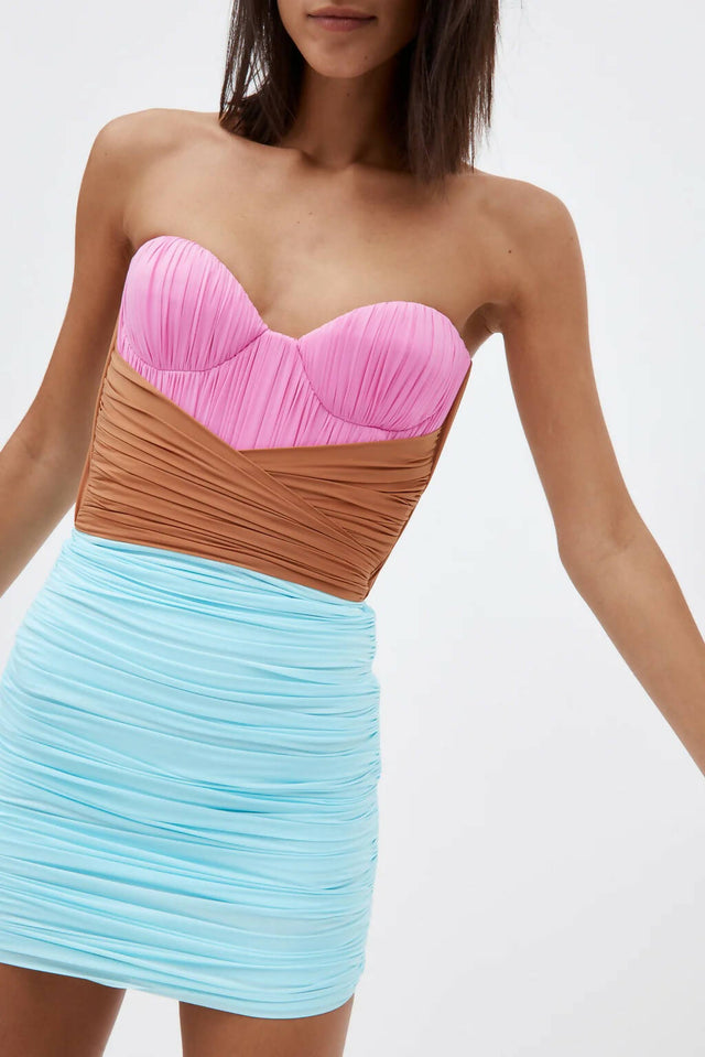 Alex Perry Stone Multi Mini Dress - 8 / Multi - Dresses