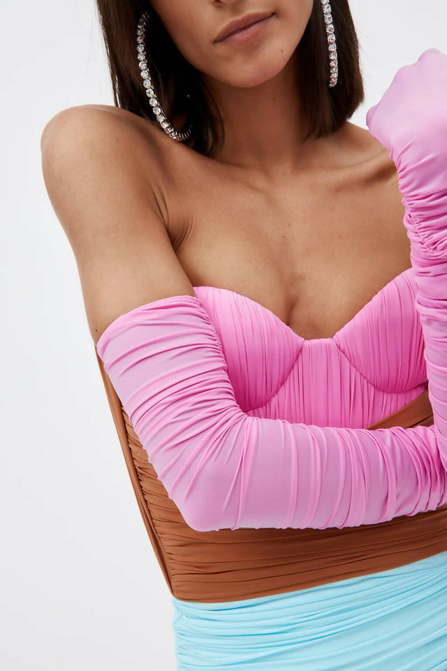 Alex Perry Stone Multi Mini Dress - 8 / Multi - Dresses