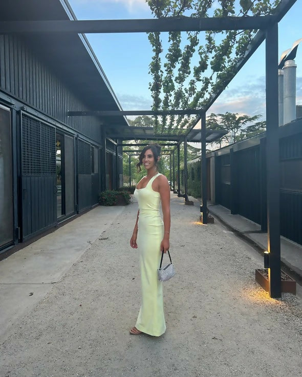 Alexander Wang Chenille Maxi Dress - 8 / Yellow - Dresses