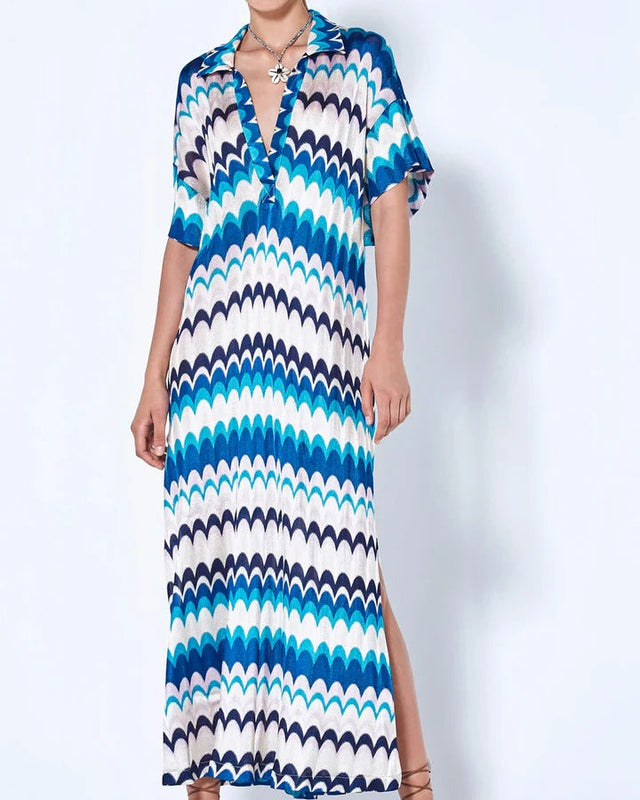 Alexis Lucchini Caftan Blue Size 8 - 8 / Blue - Dresses