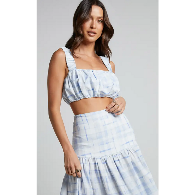 Amalie_The_Label_-_Emerita_Gathered_Crop_and_Tiered_Maxi_Skirt_Set_in_Chieti_Check_Blue_6