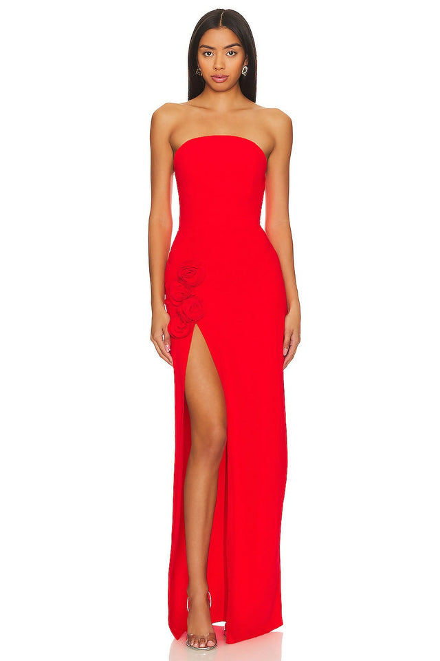 Amanda Uprichard Wolfe Gown in Crimson - 8 / Red - Dresses