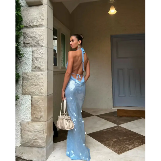 Anais Dress in Blue - Size S/AU 8 - 8 / Blue - Dresses