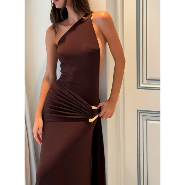 Ance Gria Gaia Gown Brown Size 8 - 8 / Brown - Dresses