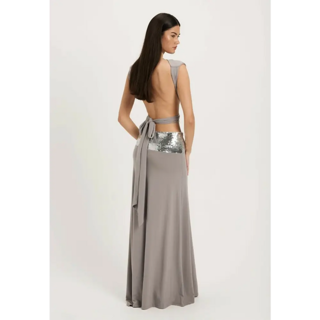 Ance Gria Lune Top and Skirt Set in Grey - Outfit Sets