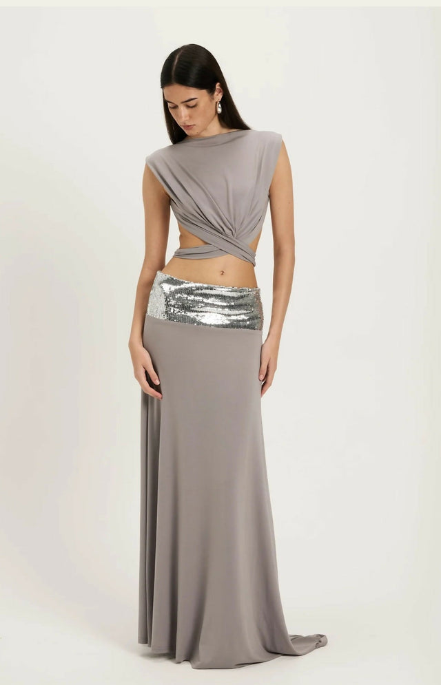 Ance Gria Lune Top & Skirt Set Grey Size XS / AU 6 - 6 / Grey - Outfit Sets
