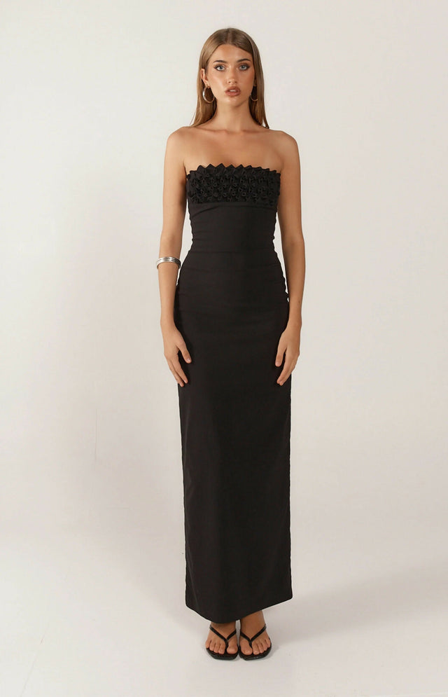 Ance Gria Margo Maxi Dress - 8 / Black - Dresses