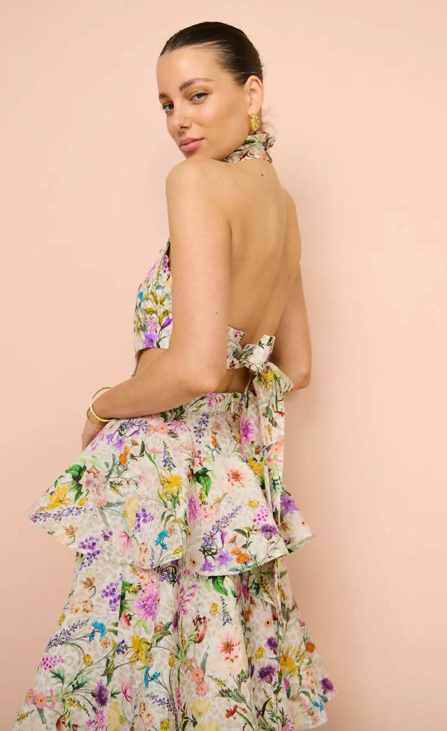 Aqua Blu Heather Maxi Dress In Jardine Print Size 6 8 & 10 - Dresses