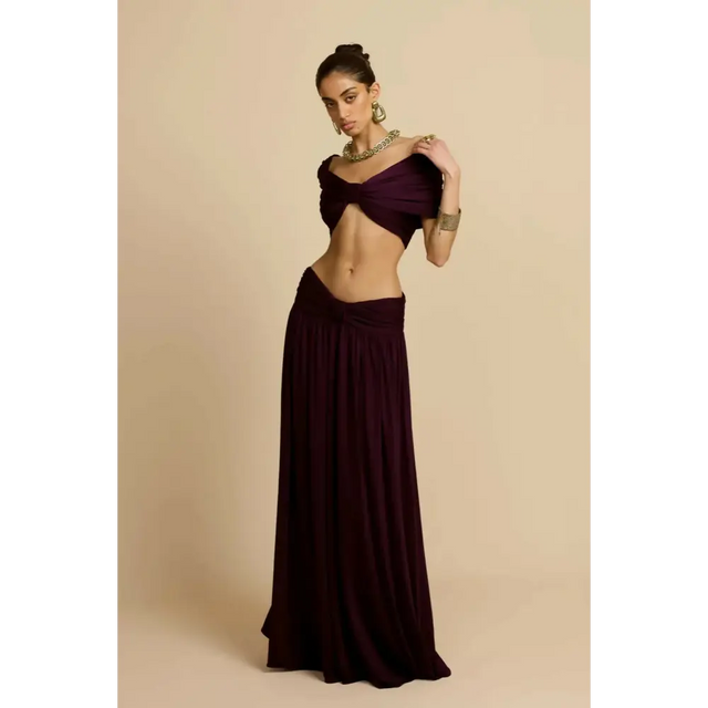 Arcina Ori Alessia Set in Plum - 8 / Red - Outfit Sets