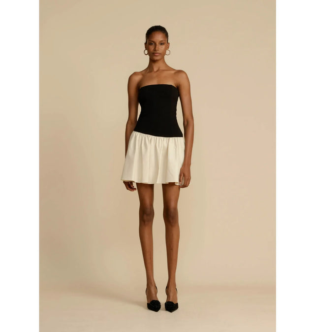 Arcina Ori Celine Mini Dress Black/White - Dresses