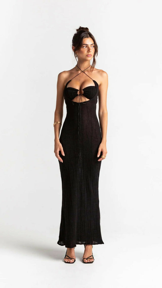 Arcina Ori Cindy Midi Dress - 8 / Black - Dresses
