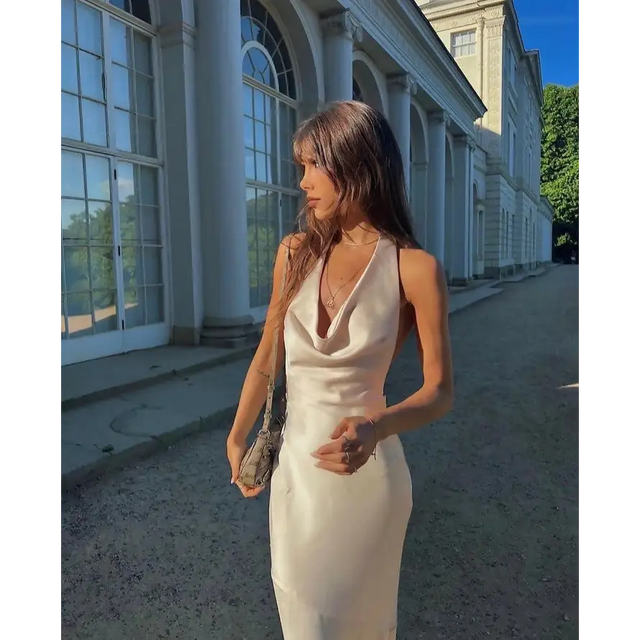 Arcina Ori Daniella Bias Cut Gown - 6 / Ivory - Dresses