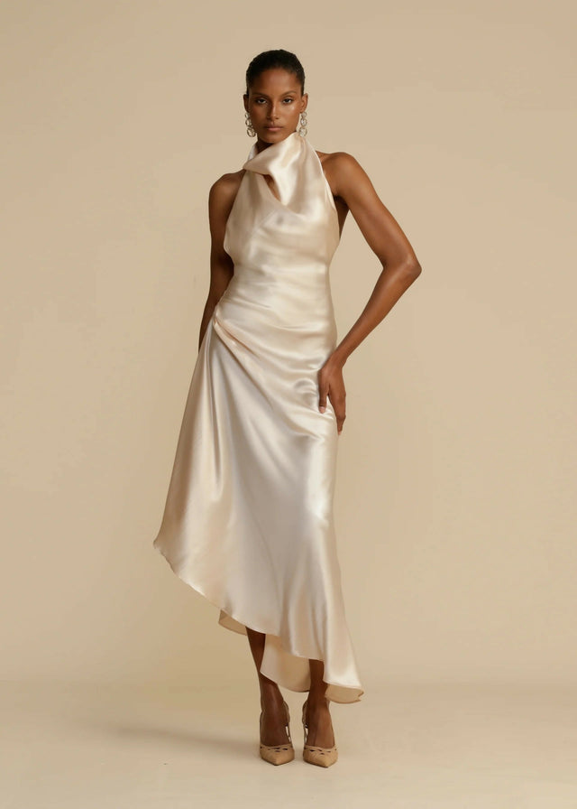 Arcina Ori Franka Midi Dress Ivory - 8 / Ivory - Dresses