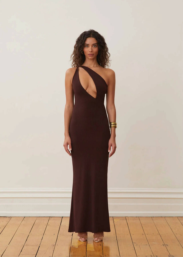 Arcina Ori Jada Knit Dress in Cocoa - 6 / Brown - Dresses