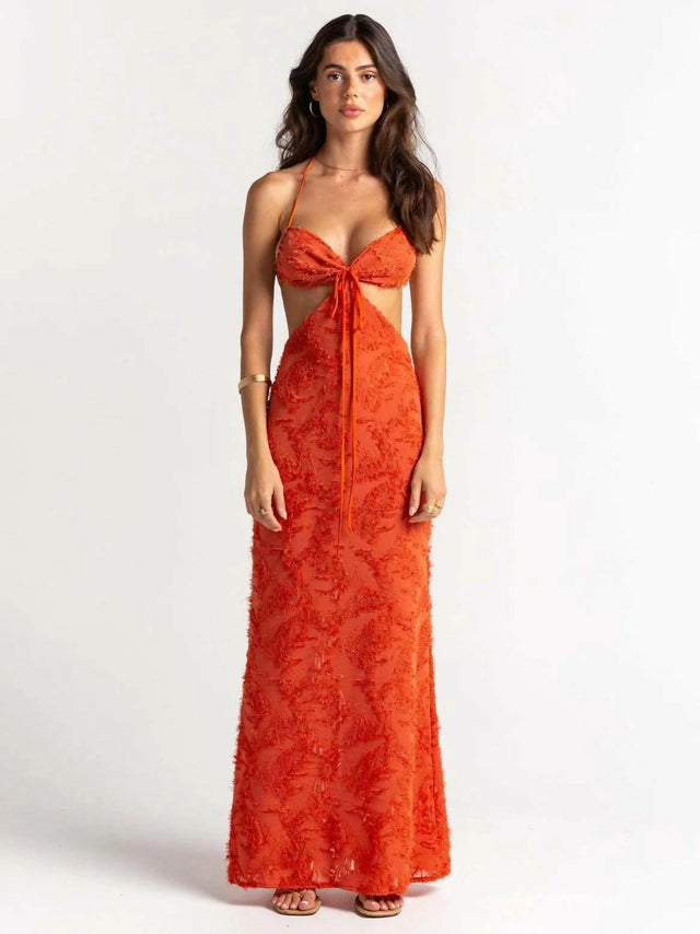 Arcina Ori Kara Dress in Burnt Orange - 6 / Orange - Dresses