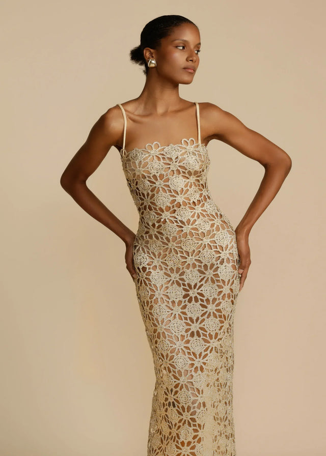 Arcina Ori Kendra Dress in Gold - 8 / Gold - Dresses