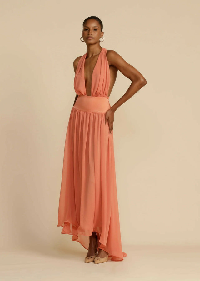 Arcina Ori Serena Dress in Orange - 8 / Orange - Dresses