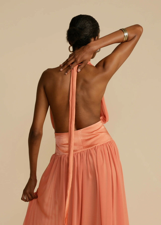 Arcina Ori Serena Midi Dress - 8 / Orange - Dresses