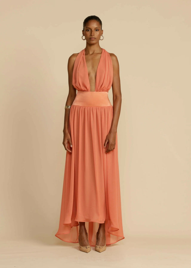 Arcina Ori Serena Midi Dress - 8 / Orange - Dresses