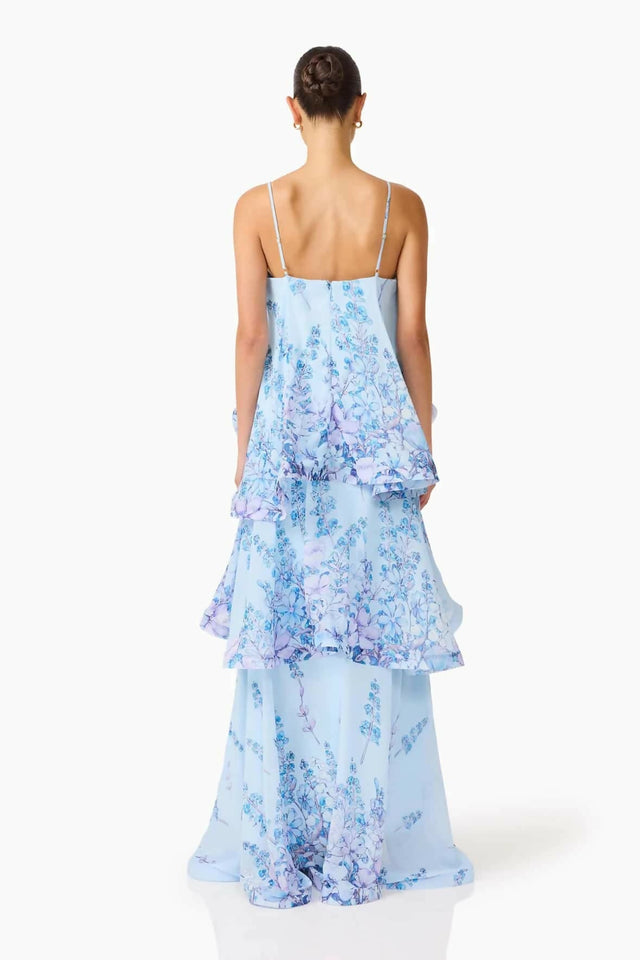 Armani Tiered Maxi - Baby Blue - Maxi Dress