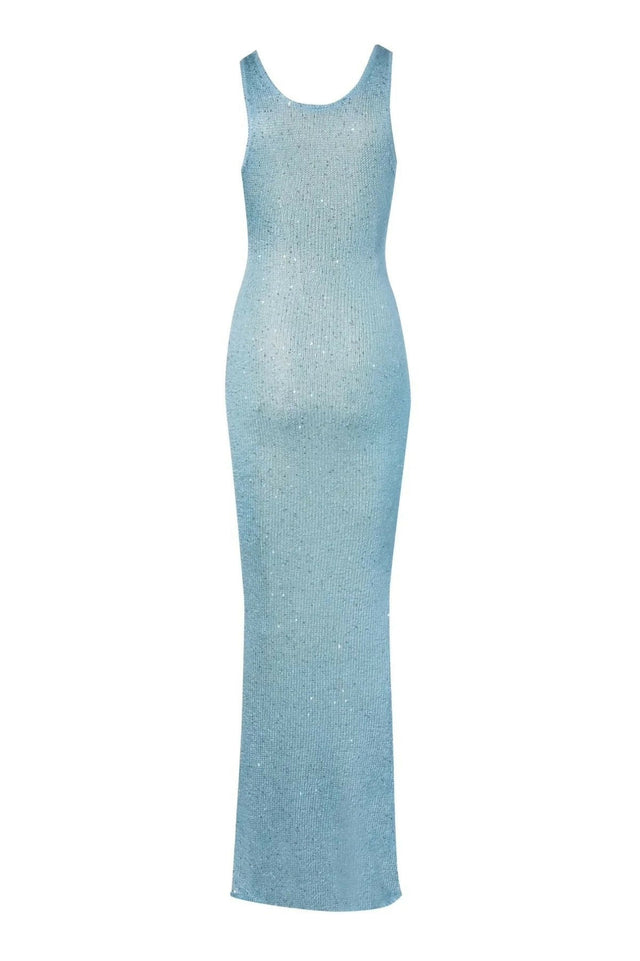 Asta Resort Ana Maxi Dress Baia Blue Sequin - Dresses
