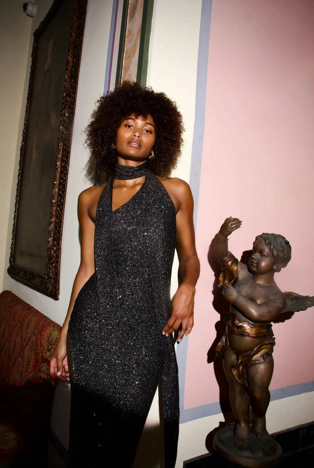 ASTA Resort Jennifer Dress - Charcoal Sequin - Dresses